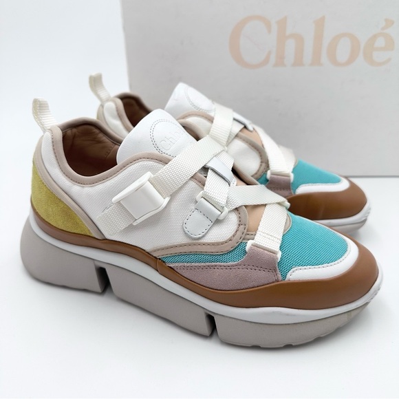 Chloe Sonnie Leather Low Top Sneaker - Picture 2 of 14